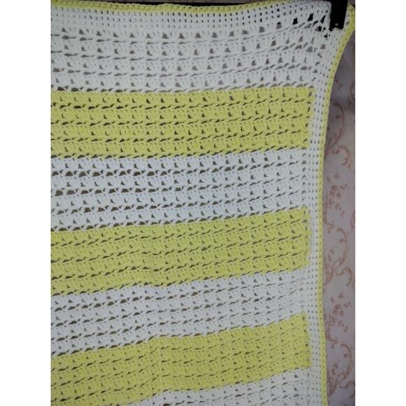 Handmade Knitted/Crocheted Striped Baby Blanket - Picture 9 of 12